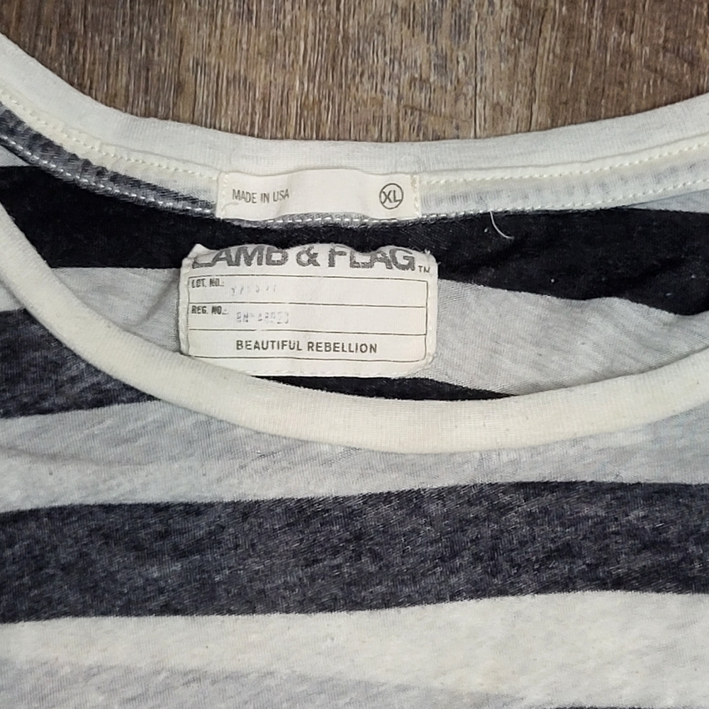 Lamb&Flag black and white striped shirt - Picture 3 of 5
